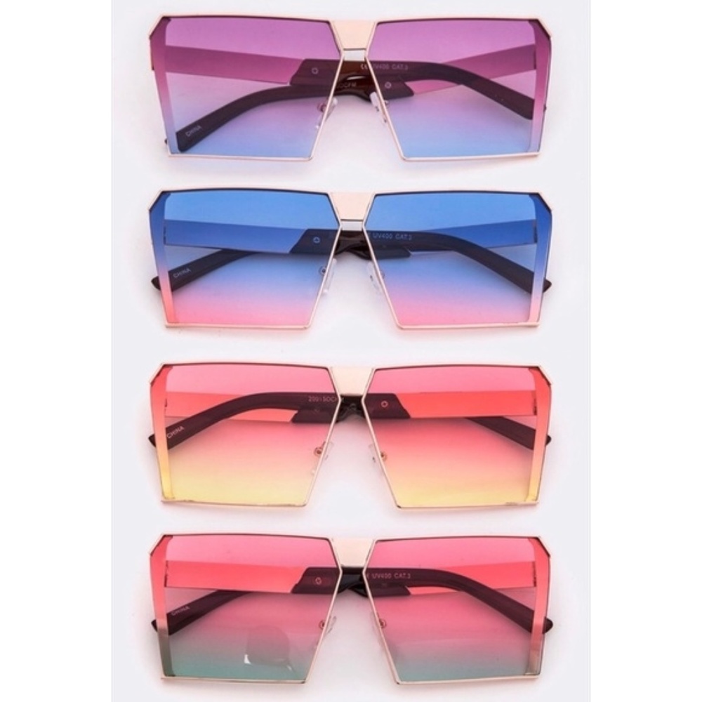 Dual Tone Ombre Sunglasses - 4 Colors